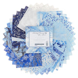 Holiday Flourish - Snow Flower - Blue ColorstoryCharm Pack Primary Image