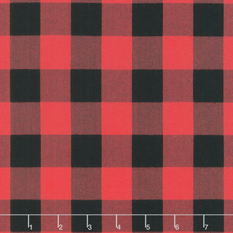 Carolina Gingham - 1" Woven Check Scarlet Yardage