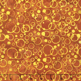 Ocean Odyssey Batiks - Circles & Bubbles Copper Yardage Primary Image