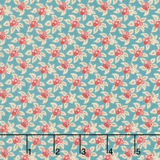 Tradewinds - Plumeria Aquamarine Yardage