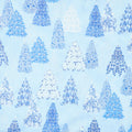 Holiday Flourish - Snow Flower - Blue ColorstoryTrees Blue Yardage Primary Image