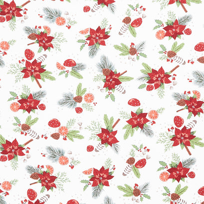 Yuletide Forest - Main Cream Yardage