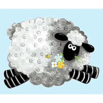 Lewe the Ewe - Sheep Play Mat Light Blue Panel