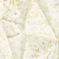 Holiday Flourish - Snow Flower - Gold ColorstorySwirls Cream Yardage Alternative View #1