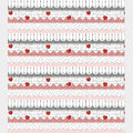 All My Heart - Trimmings Border Stripe White Yardage Alternative View #1