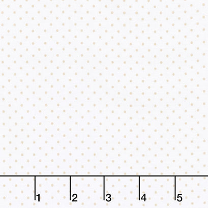 Swiss Dot - Swiss Dot Beach on White Yardage