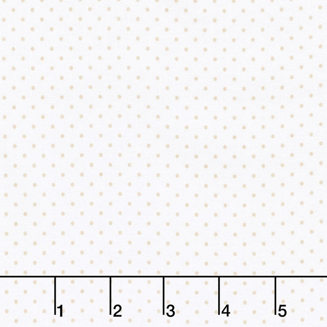 Swiss Dot - Swiss Dot Beach on White Yardage Primary Image