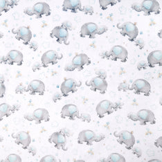 Cloud Cuddle® Print - Little Peanut Blue Digitally Printed Yardage Primary Image