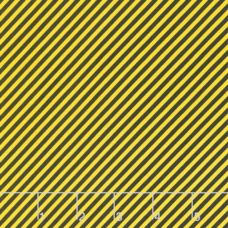 Work in Progress - Hazard Bias Stripe Black Yardage