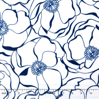 Cuddle® Prints - Bouquet Navy 60" Minky Yardage