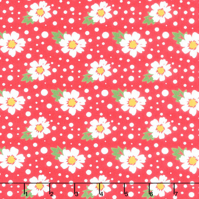 Zinnia - Daisy Ruby Yardage