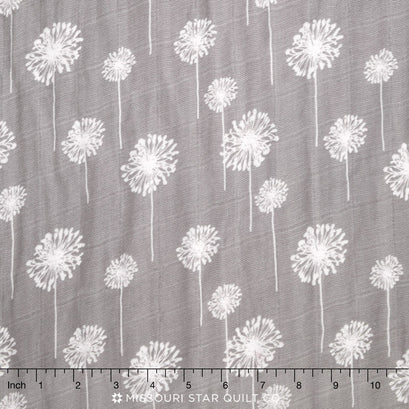 Embrace - Double Gauze Premier Dandelion Steel Yardage