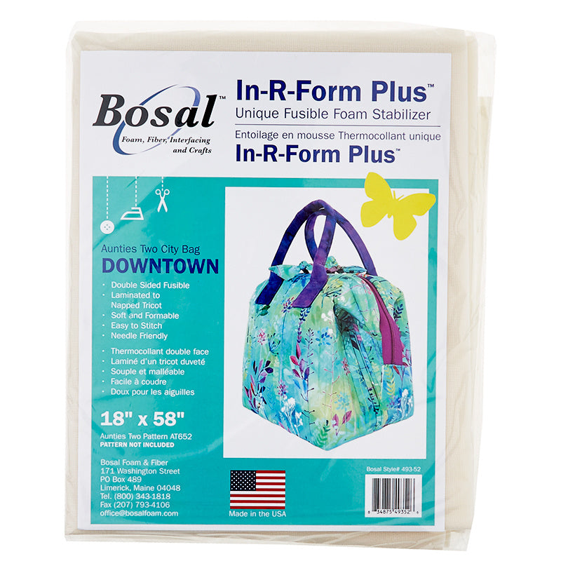 Bosal In-R-Form Plus Fusible Foam Stabilizer, 18x58 Double Sided Fusible  Foam Stabilizer Home Decor, bags Style # 493-18