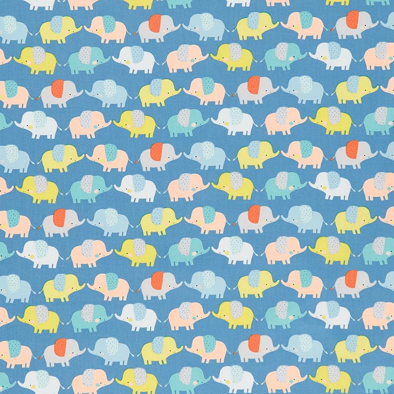 Delivered with Love - Cute Ellies Blue Yardage Primary Image