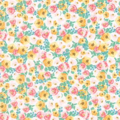 Spring Gardens - Floral Cream Yardage