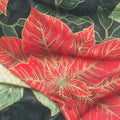 Holiday Flourish - Snow Flower - Gold ColorstoryPoinsettia Black Yardage Alternative View #1