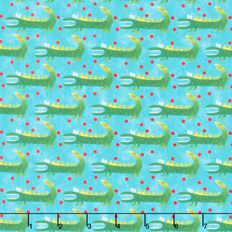 ABC's Of Color - Alligators Teal Yardage