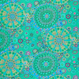 Kaffe Fassett Collective - Peacock Passion Ferns Periwinkle Yardage