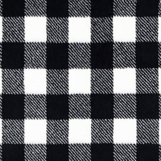 Luxe Cuddle® - Buffalo Check Snow Black Minky Yardage