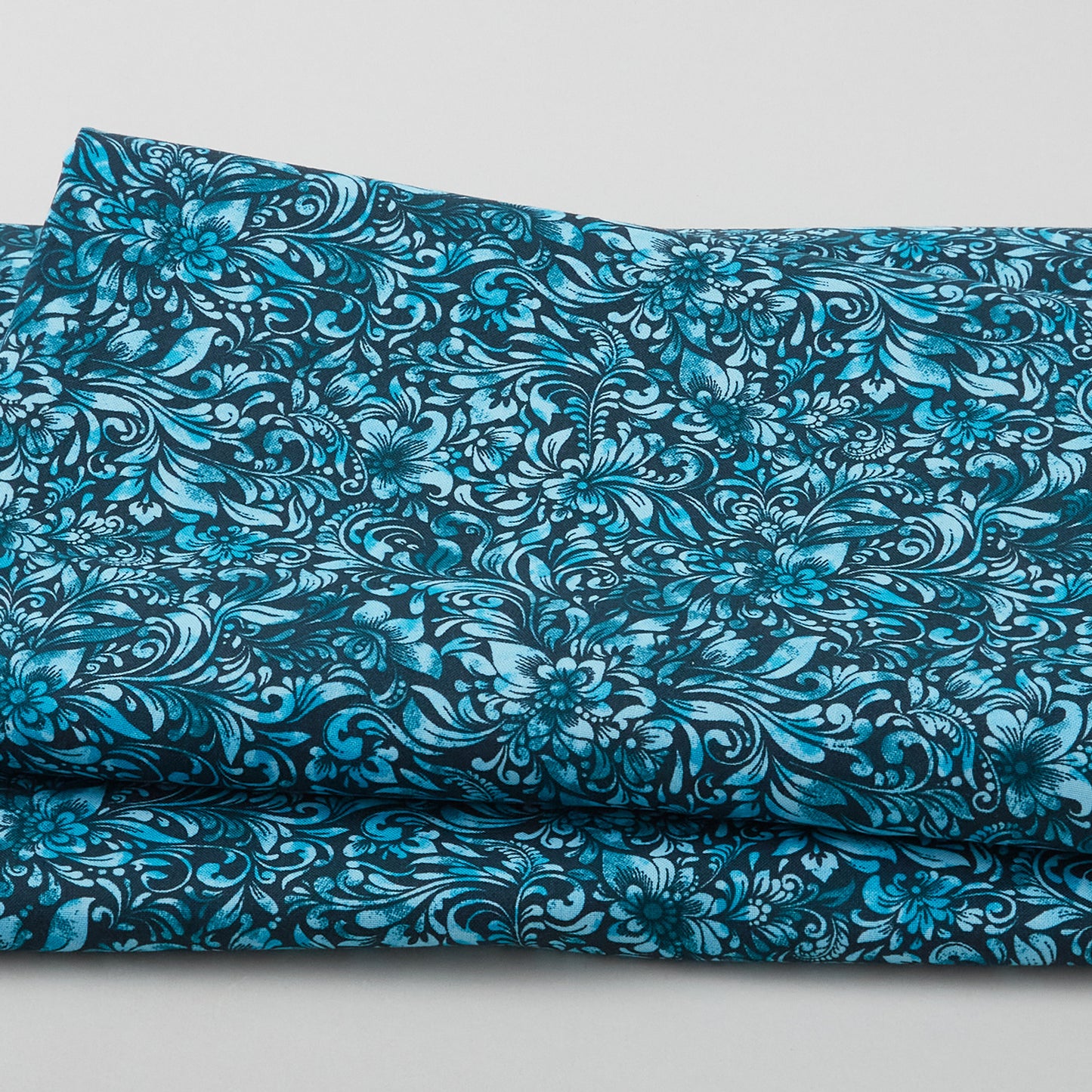 Allure - Watercolor Textured Floral Turquoise 118" Wide 3 Yard Cut Primary Image