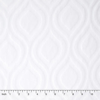 Cuddle® Embossed Marquis - Snow 60" Minky Yardage