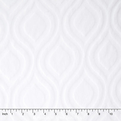 Cuddle® Embossed Marquis - Snow 60" Minky Yardage