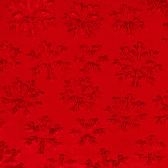 Luxe Cuddle® - Snowflake Scarlet Minky Yardage