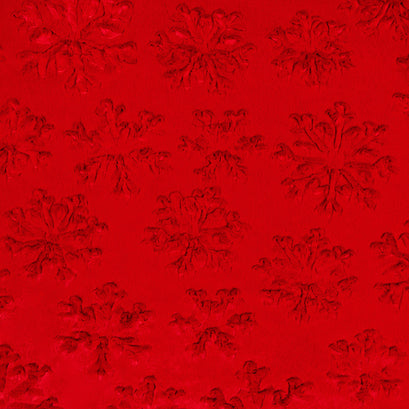 Luxe Cuddle® - Snowflake Scarlet Minky Yardage