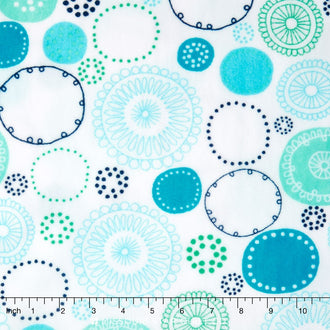 Cuddle® Prints - Whimsy Circle Aruba 60" Minky Yardage