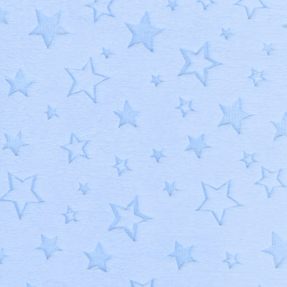 Cuddle® Embossed Star - Baby Blue 60" Minky Yardage