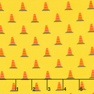 Work in Progress - Traffic Cone Zone Yellow Yardage