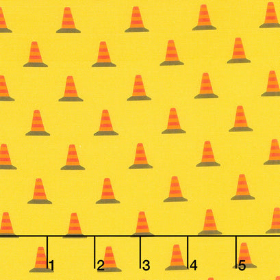 Work in Progress - Traffic Cone Zone Yellow Yardage