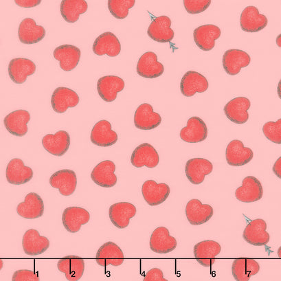 All My Heart - Heart Toss Pink Yardage