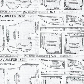 Sew Journal - Vintage Doll Pattern 108" Wide Backing