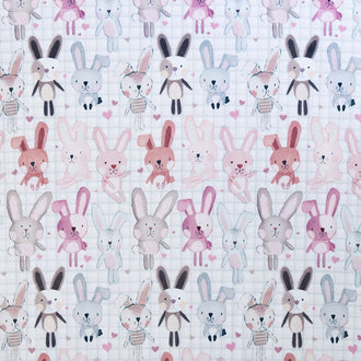 Cuddle® Prints - Wabbit Heart Cedarwood Digitally Printed Yardage