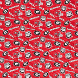 NCAA - Georgia Tone on Tone Red Yardage Primary Image