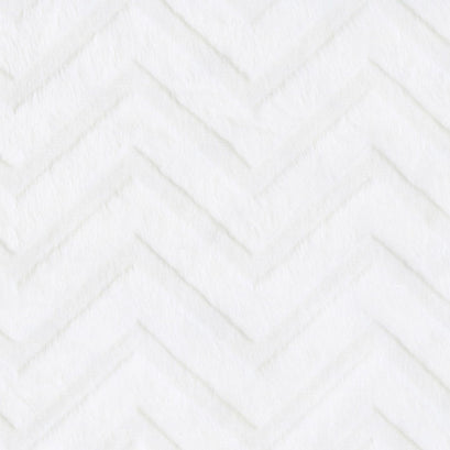 Cuddle® Embossed Chevron - White 60" Minky Yardage