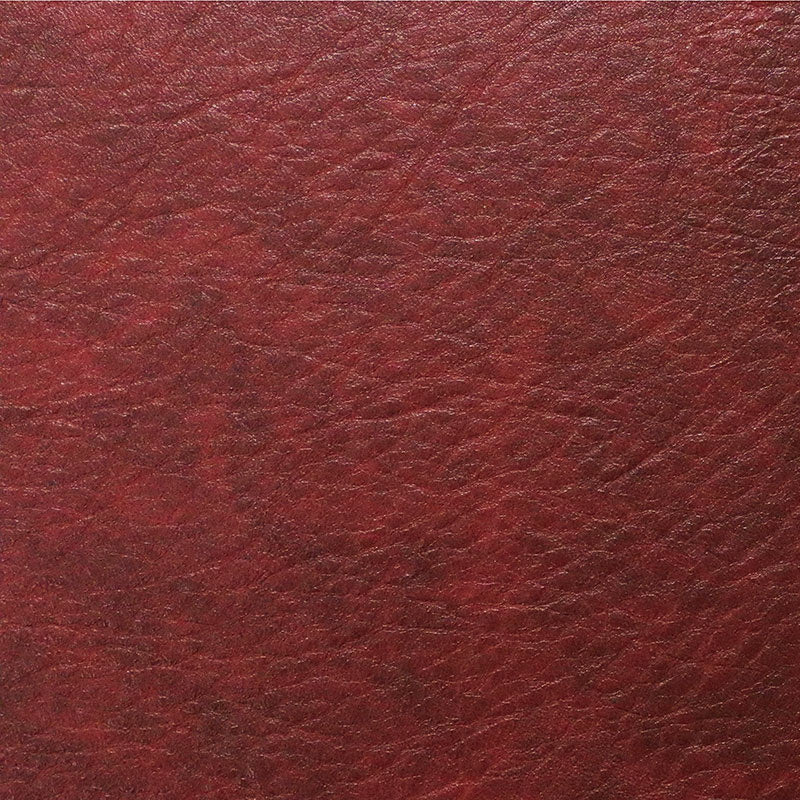 Red faux leather