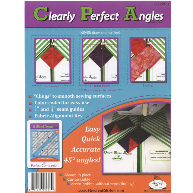 Clearly Perfect Slotted Trimmer D ~ Quilting Tool by New Leaf Stitches