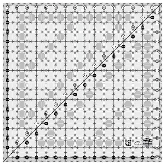 Creative Grids 16 1/2 Square Quilt Ruler - The Confident Stitch