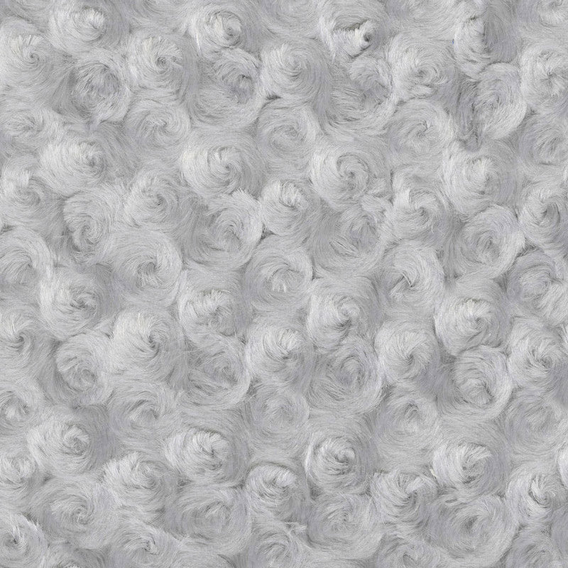 Ivory Minky Rosebud Fur Fabric