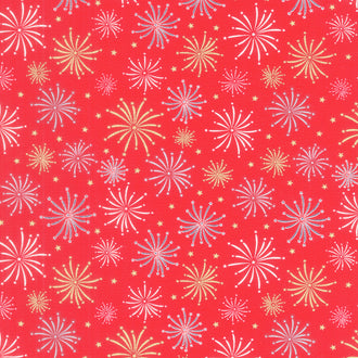 Sweet Freedom - Fireworks Red Sparkle Yardage