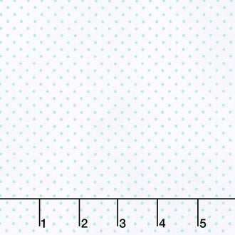 Swiss Dot - Swiss Dot Mint on White Yardage