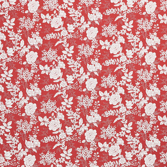 Tranquility - Floral Brick Red Yardage