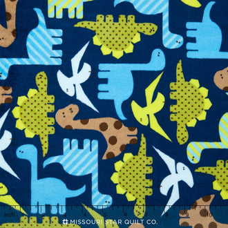 Cuddle® Prints - Urban Zoologie Dino Midnight 60" Minky Yardage