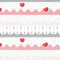 All My Heart - Trimmings Border Stripe White Yardage Primary Image