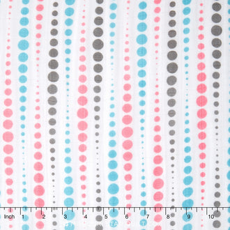 Embrace - Double Gauze Paris/Silver/Topaz Dot Stripe Yardage