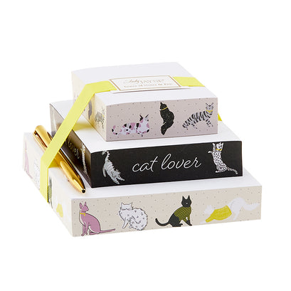 Cat Lover Tower of Notepads with Pen