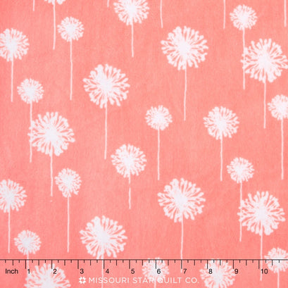 Cuddle® Prints - Dandelion Coral 60" Minky Yardage