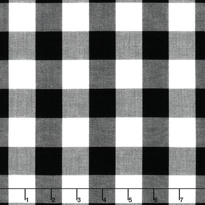 Carolina Gingham - 1" Woven Check Black Yardage